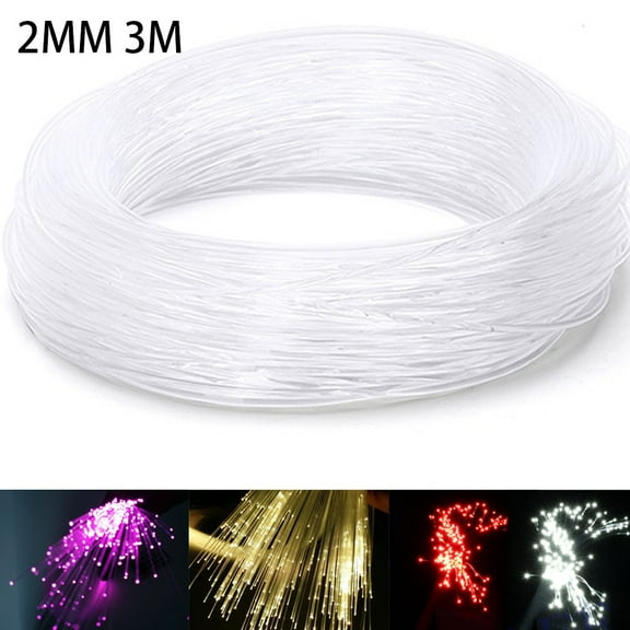 Fancy 0.08in(2mm) 9.84ft(3M)/roll PMMA Plastic end Glow Fiber Optic Cable for Star Sky Ceiling All Kind led Light Engine Driver White