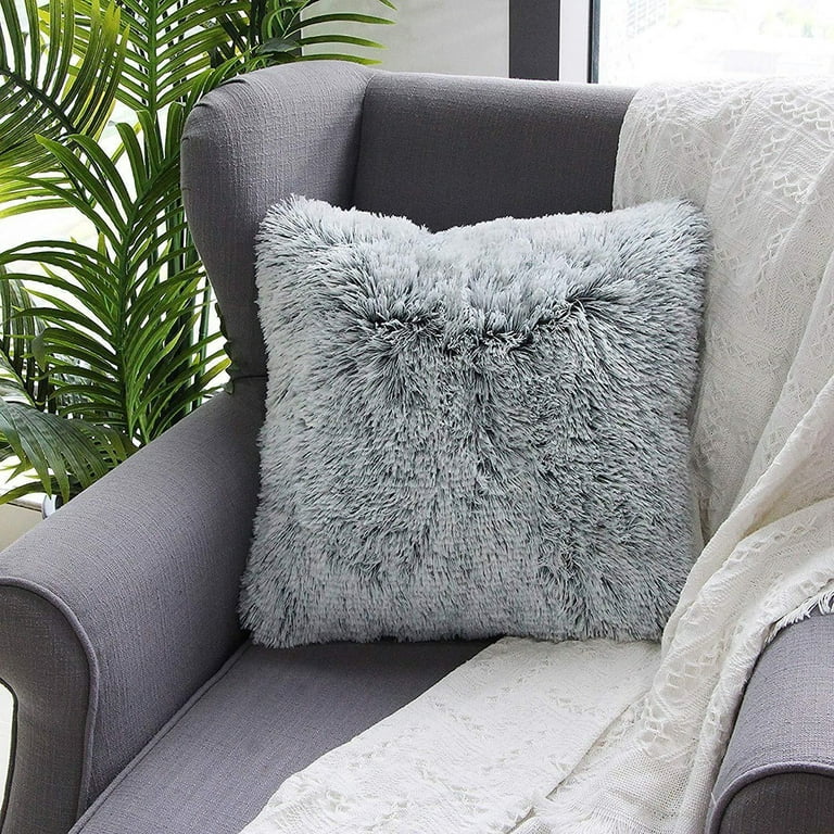 SR-HOME Soft Plush Throw Pillow Cover Luxury Velvet Decorative Cushion Sham  For Couch, Living Room, Sofa, Bed Faux Fur Square Accent Textured Throw  Pillow Cas - ShopStyle