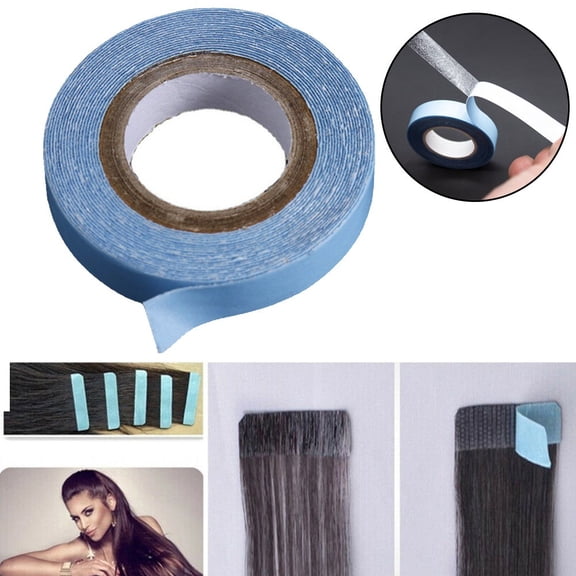 Fancy 2 Rolls Double Sided Hair Extension Super Tape for Hair Extensions Skin Weft Blue
