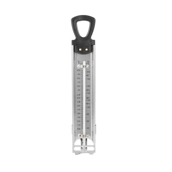 Fancy 2 pcs Stainless Steel Candy Thermometer for Home Cooking - 12 inch Sugar Kitchen Craft Tool with Fahrenheit and Celsius Scales, Transparent PVC Shell, Hanging Design (40-200°C/100-400°F)