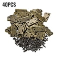 thumbnail image 1 of Fancy 40 Pcs Antique Small Butterfly Hinges Bronze Engraving Design Box Hinges for Crafts Wooden Box Gift Box Hinges Cabinet Drawer Jewelry Box Brown, 1 of 11