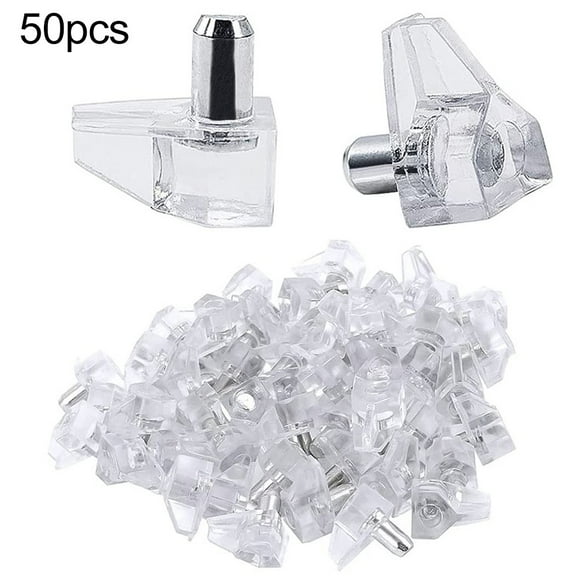 Fancy 50Pcs 0.2 Inch Shelf Support Peg Plastic Cabinet Shelf Pins Replacement Peg Cabinet Shelf Supports Pins Clear