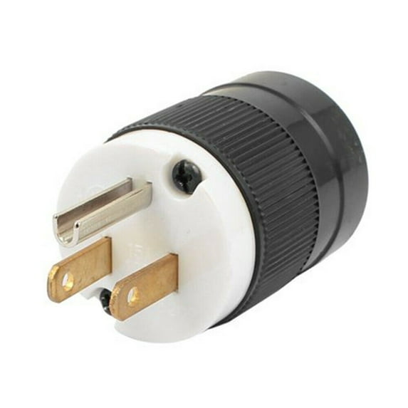 Fancy 515PV 15 Amp 125 Volt, NEMA 5-15P, 2Pole 3Wire, Straight Blade, Male Plug Replacement Cord Outlet Black