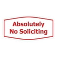thumbnail image 1 of Fancy Absolutely No Soliciting Sign (White/Red) - Small, 1 of 5