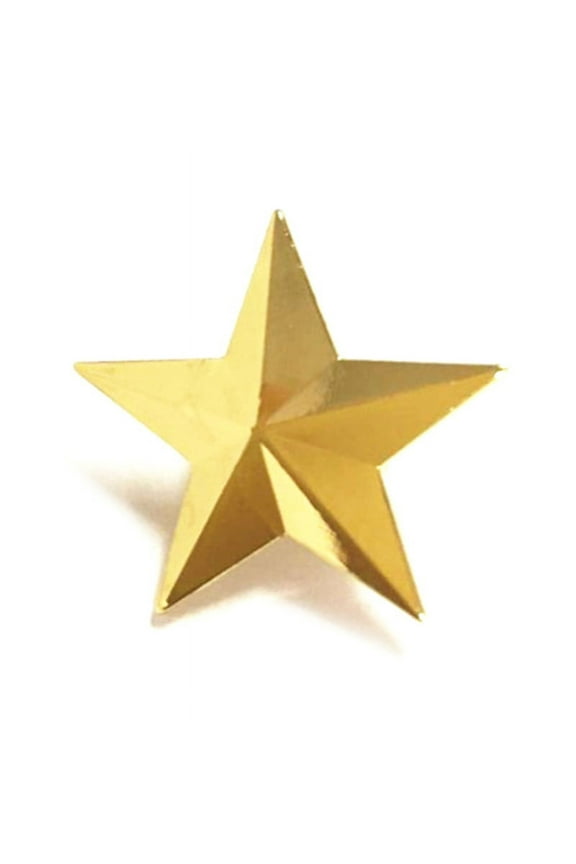 Fancy Alloy Star Brooch Lapel Pin Shirt Collar Pin 5 Point Gold Badge Star Shaped Lapel Pins Badges Clothes Scarf Decor