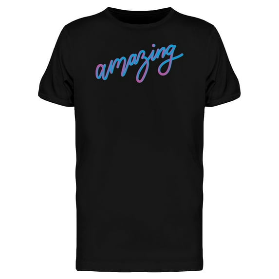 Fancy Amazing Blue Graphic Tee Men's -Image by Shutterstock
