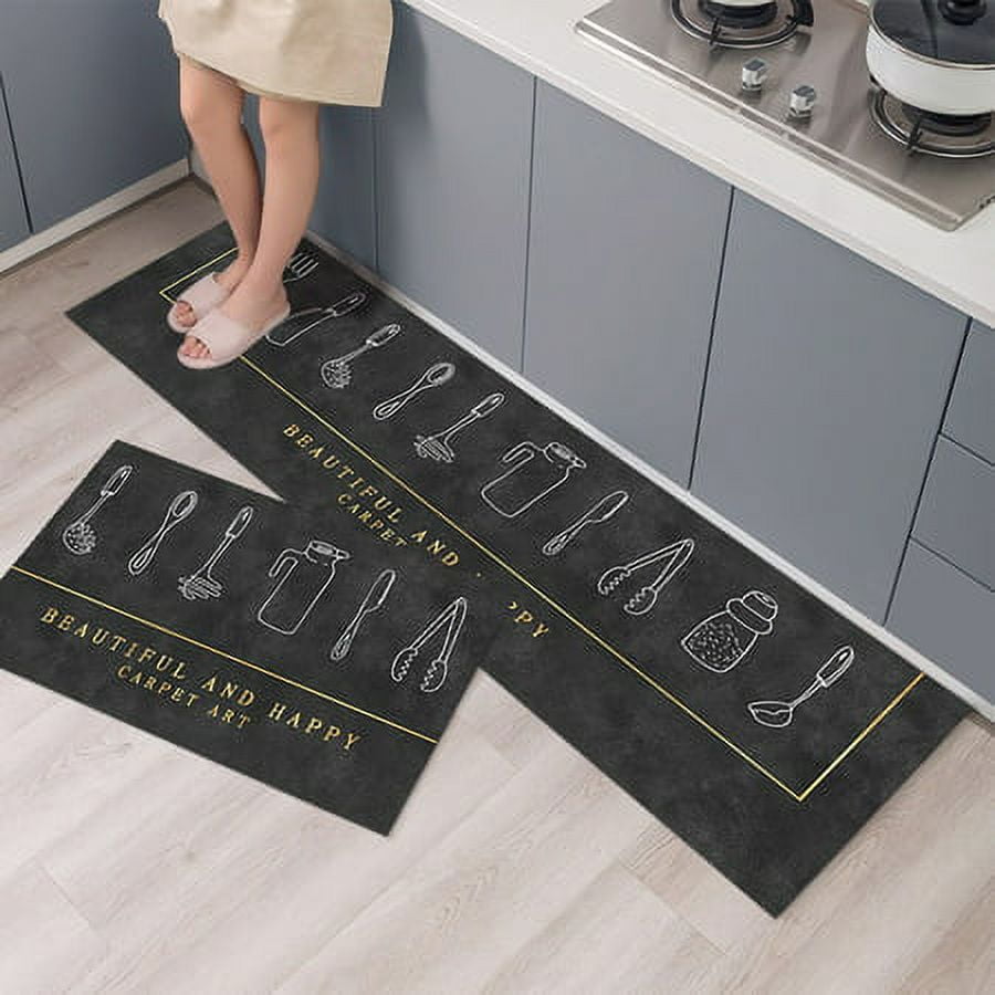 Kitchen Rugs and Mats, 2 PCS Non Slip Cushioned Anti Fatigue Washable –  Ashley Area Rugs