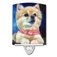 thumbnail image 1 of Caroline's Treasures 7392CNL Fancy Bandana Pomeranian Puppy Ceramic Night Light, 6x4x3", multicolor, 1 of 2