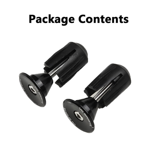 Fancy Bar End Plugs 2 Pack Aluminum Bar Ends Handlebar End Plugs Handlebar Caps Bar End Caps for Road Bike Mountain Bike MTB Black
