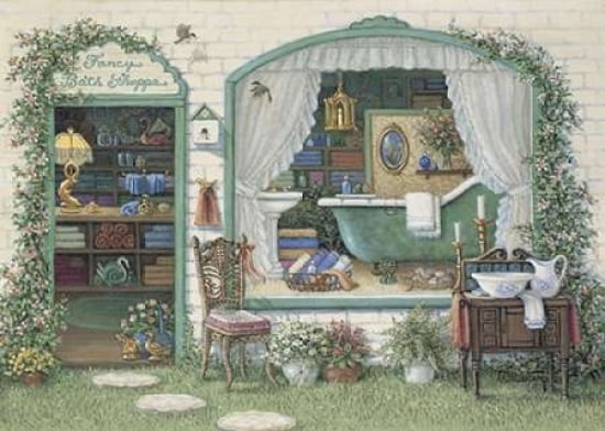 Fancy Bath Shoppe Canvas Art - Janet Kruskamp (20 x 28)