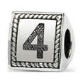thumbnail image 1 of Fancy Bead White Sterling Silver Alphabet & Numbers 4 8.18 mm, 1 of 3