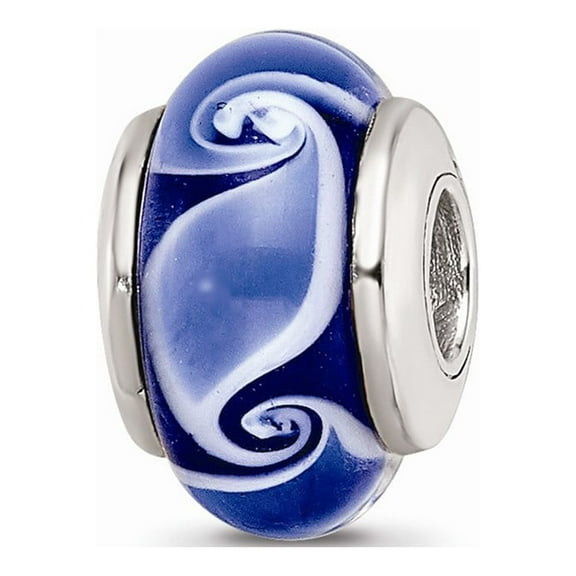 Fancy Bead White Sterling Silver Kids Bead Line 11.82 mm 6.36