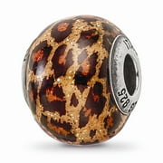 Fancy Bead White Sterling Silver Overlay Designed Glass 12.73 mm 10.00