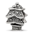 thumbnail image 1 of Fancy Bead White Sterling Silver Themed 10.91 mm 7.27 Reflections Christmas Tree Bead, 1 of 3