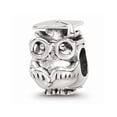 thumbnail image 1 of Fancy Bead White Sterling Silver Themed 10.91 mm 9.09 Reflections Graduation Owl Bead, 1 of 2
