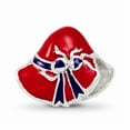 thumbnail image 1 of Fancy Bead White Sterling Silver Themed 9.09 mm 11.82 Reflections Enameled Red Hat Society Bead, 1 of 3