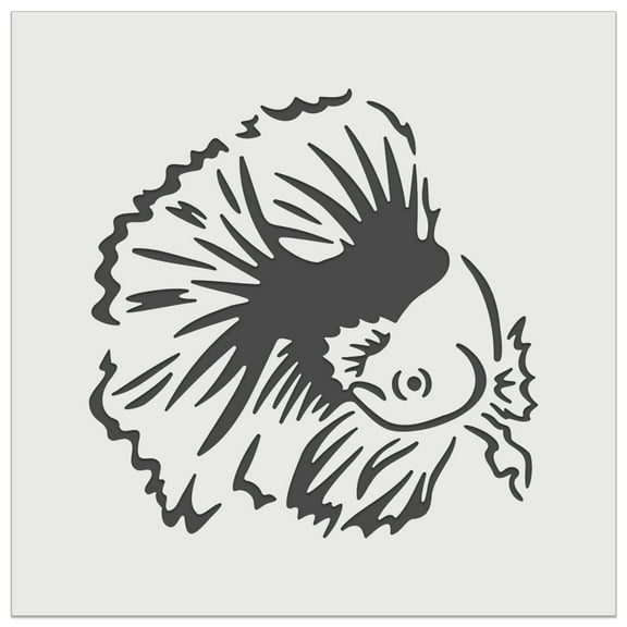 Fancy Betta Fish DIY Cookie Wall Craft Stencil - 4.5 Inch