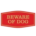thumbnail image 1 of Fancy Beware of Dog Sign (Red/Gold) - Medium, 1 of 1