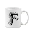 thumbnail image 1 of Fancy Black Letter F Mug Unisex's -Image by Shutterstock, 1 of 4