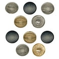 thumbnail image 1 of Fancy Blooming Sunflower Flower Set of 10 Metal 0.6" (15mm) Sewing Shank Round Buttons - Silver Color, 1 of 5
