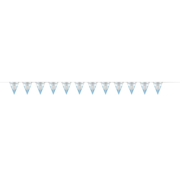 Fancy Blue Cross Confirmation Pennant Banner - 1 Pc