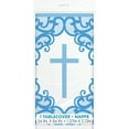 thumbnail image 1 of Fancy Blue Cross Rectangular Plastic Tablecover - 1 Pc, 1 of 1