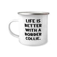 thumbnail image 1 of Fancy Border Collie Dog Gifts, Life is Better With a Border Collie, New 12oz Camper Mug For Dog Lovers From Friends, Holiday mug, Camper mug gift, Oz mug, Mug gift, 1 of 2