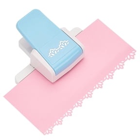 Fancy Border Punch Lotus Flower Design Embossing Punch Handmade Scrapbooking Edge Puncher Border Edge Craft Punch DIY Paper Cutter for Paper Crafting Cards Arts(3.7x4.7x2 inch) Pink