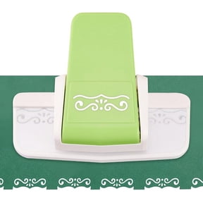 Fancy Border Punch S Shape Flower Design Embossing Punch 3.5x4.7x2 inch Green Scrapbooking Handmade Cutter Edge Puncher Border Edge Craft Punch DIY Paper Cutter