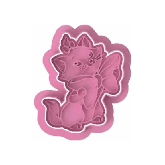 Fancy Bow Kitty Cookie Cutter & Embosser Set