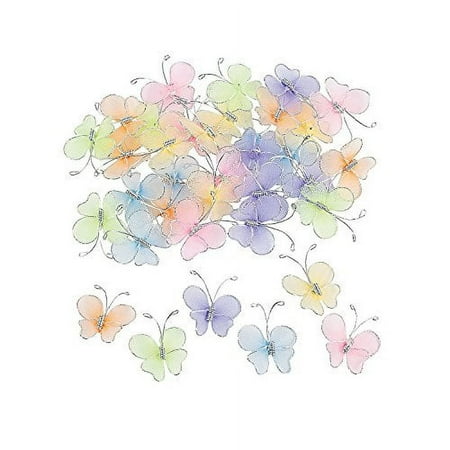 Fancy Butterflies, Craft Supplies, Felt & Fabrics, Bulk Craft Accessories, Spring, 36 Pieces, Assorted