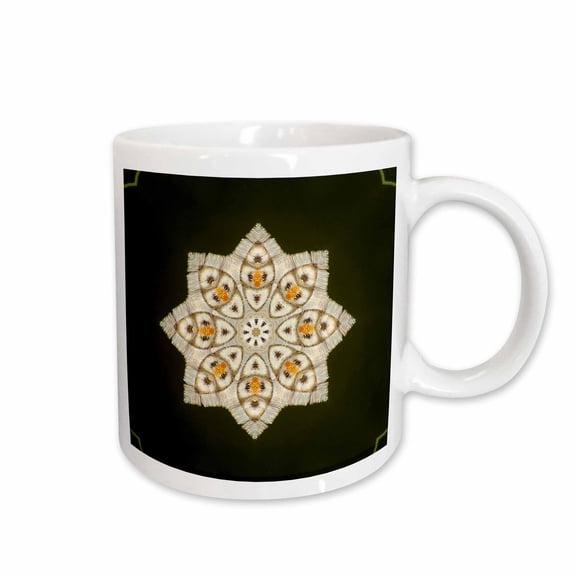 3drose, Fancy Butterfly Big Star Kaleidoscope, 11oz Mug