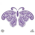 thumbnail image 1 of Fancy Butterfly Purple - 12" Vinyl Sticker Waterproof Decal, 1 of 1