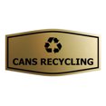 thumbnail image 1 of Fancy Cans Recycling Sign (Brushed Gold) - Large, 1 of 5