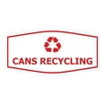 thumbnail image 1 of Fancy Cans Recycling Sign (White/Red) - Medium, 1 of 5