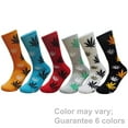 thumbnail image 1 of Fancy Casual Men's 6 PAIRs Leaf Cotton Crew Dress Socks, Tube Gift Sock, Size 10 - 13, 1 of 1