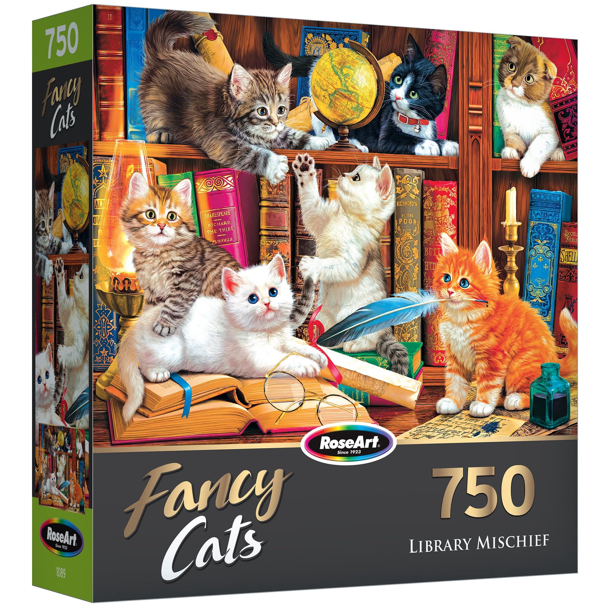 Cra-Z-Art, Fancy Cats Jigsaw Puzzle, 750 Piece, Library Mischief