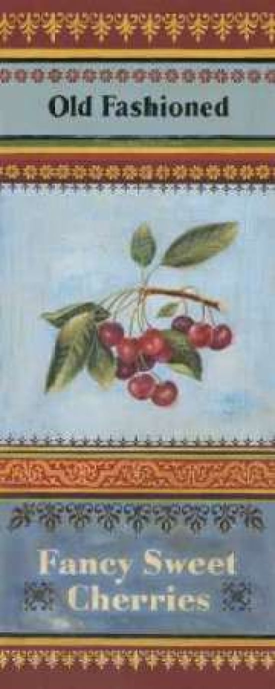 Fancy Cherries Canvas Art - Kimberly Poloson (10 x 20)
