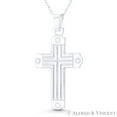 thumbnail image 1 of Fancy Christian Orthodox Cross Pendant & Chain Necklace in .925 Sterling Silver, 1 of 1