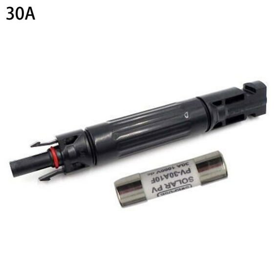 Fancy Compatible With Solar Panel 30A Inline Fuse Connector Black Black