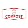 thumbnail image 1 of Fancy Compost Sign (White/Red) - Medium, 1 of 5