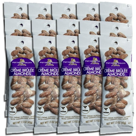 Fancy Creme Brulee Almonds Bundled by Tribeca Curations | 1.5 Ounce | Value Pack of 15