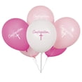thumbnail image 1 of Fancy Cross Confirmation Latex Balloons I Pink I 8 Pcs., 1 of 4