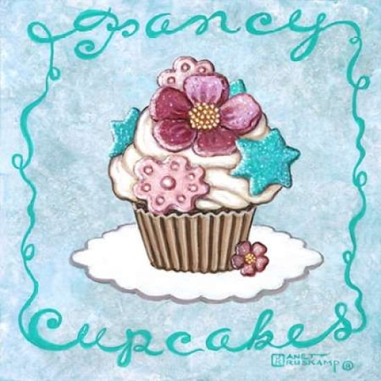 Fancy Cupcakes Canvas Art - Janet Kruskamp (24 x 24)