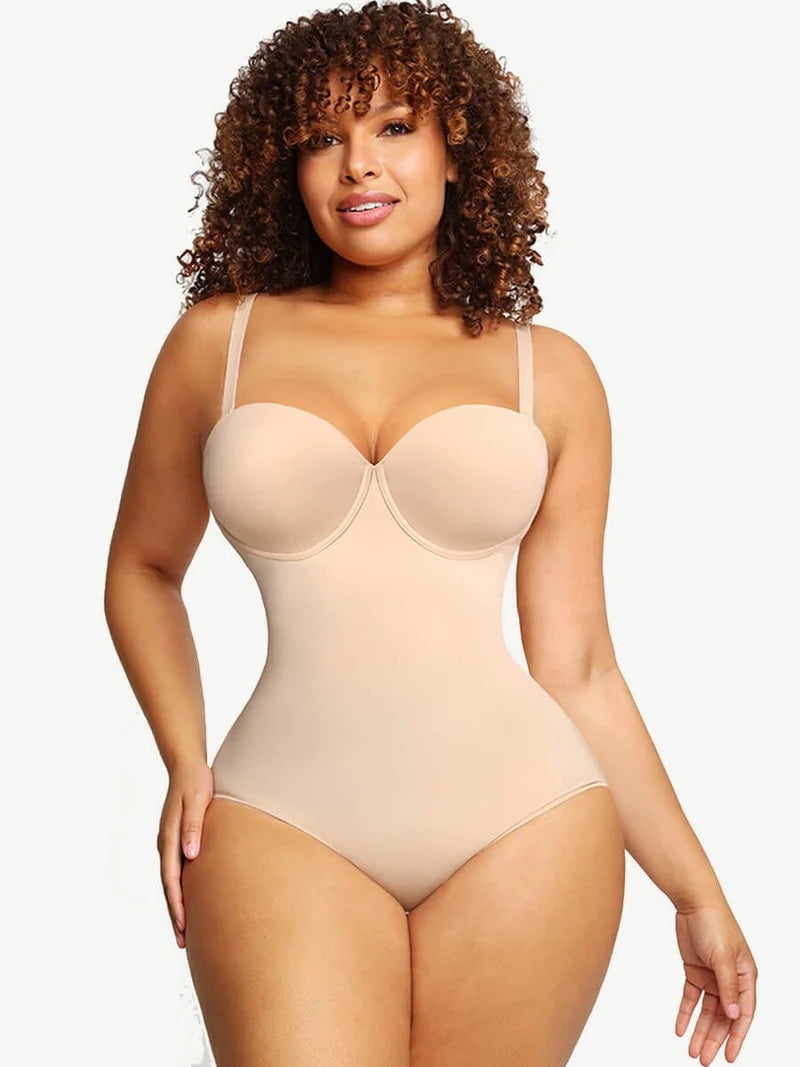 Fancy Cupped Panty Bodysuit Shapewear