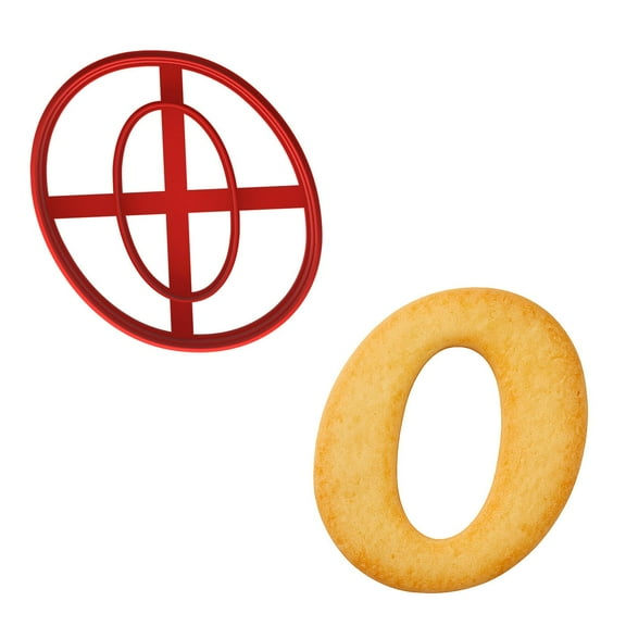 Fancy Cursive Letter Cookie Cutter for Baking Fondant Clay Gifts Kitchen (O)