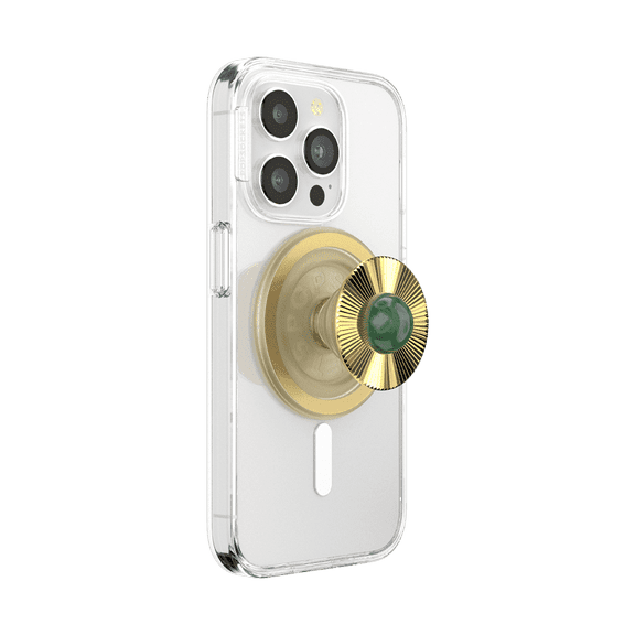 PopSockets Phone Grip for MagSafe, Magnetic Holder, Phone Stand, Enamel - Gem Brooch Jade