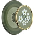 thumbnail image 1 of PopSockets Phone Grip for MagSafe, Magnetic Holder, Phone Stand, Green - Floral Relief, 1 of 4
