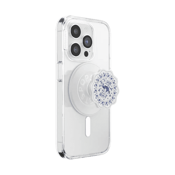 PopSockets MagSafe Phone Grip with Kickstand and Swappable Top - Peacock Saucer