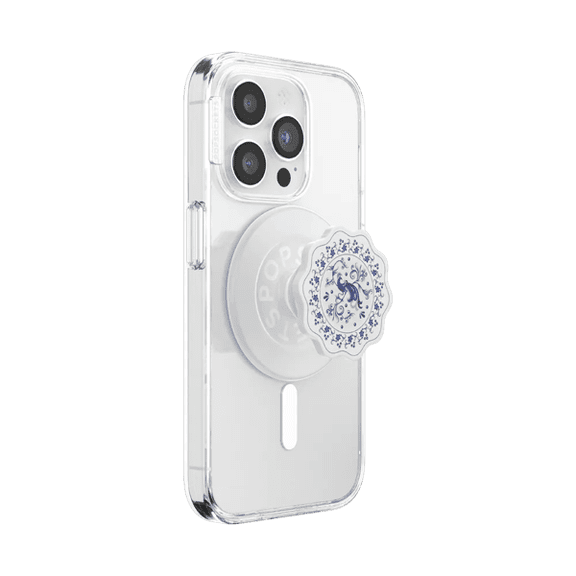 PopSockets MagSafe Phone Grip with Kickstand and Swappable Top - Peacock Saucer